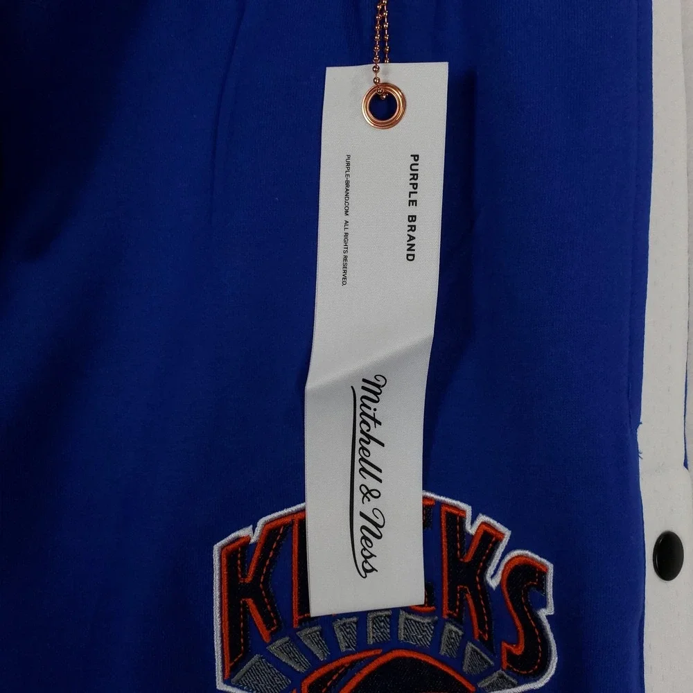 Purple Brand New York Knicks Mitchell & Ness NBA‎ Large Tear Away Pants Blue NWT